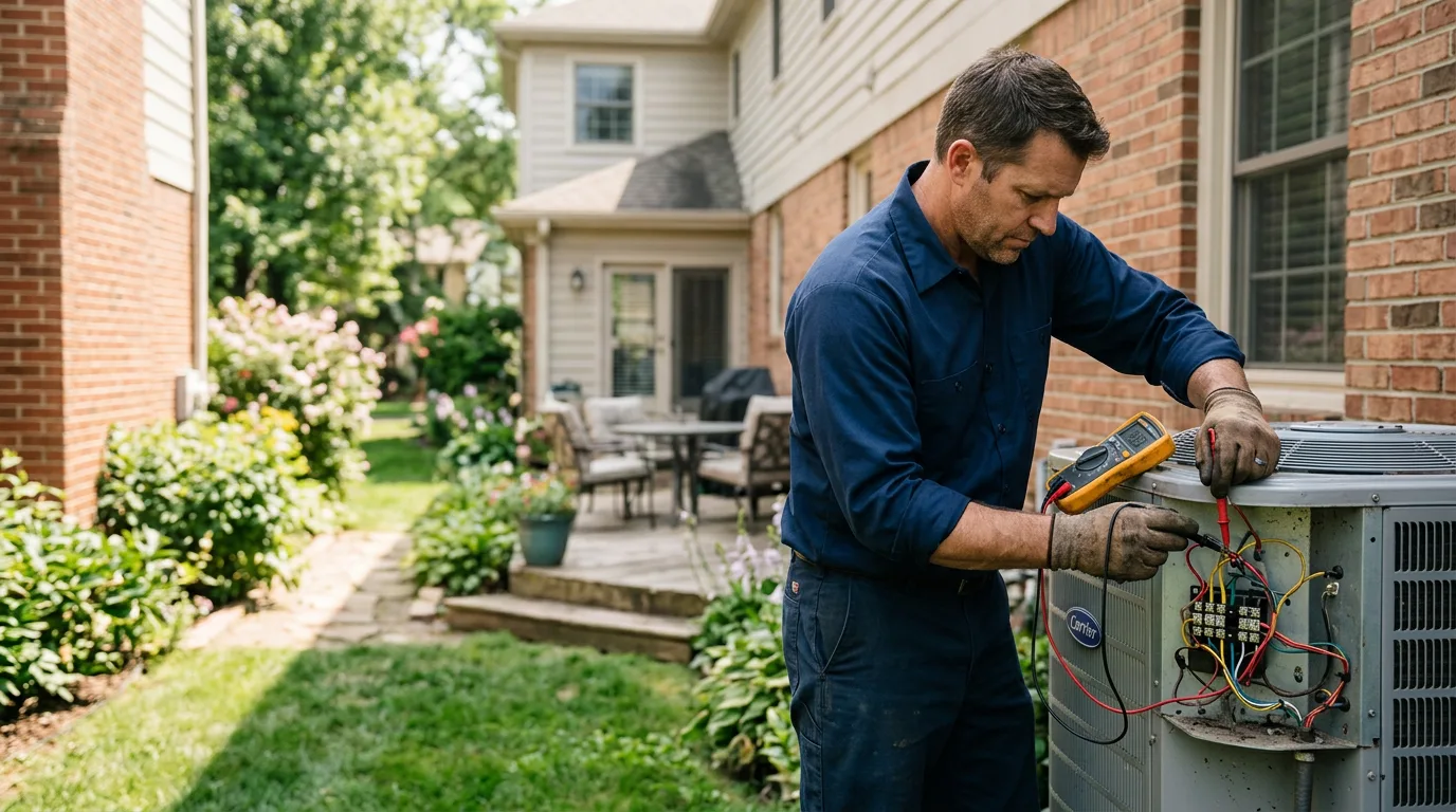 HVAC technician working near Fairmont, WV